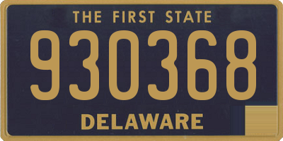 DE license plate 930368