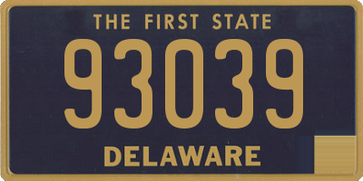 DE license plate 93039