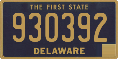 DE license plate 930392