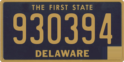 DE license plate 930394