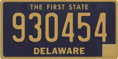 DE license plate 930454