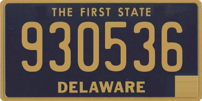 DE license plate 930536