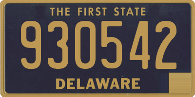 DE license plate 930542