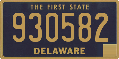 DE license plate 930582