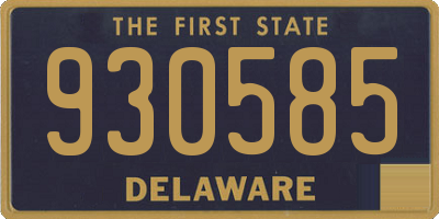 DE license plate 930585