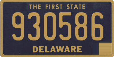 DE license plate 930586