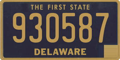 DE license plate 930587