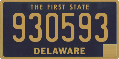 DE license plate 930593