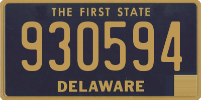 DE license plate 930594