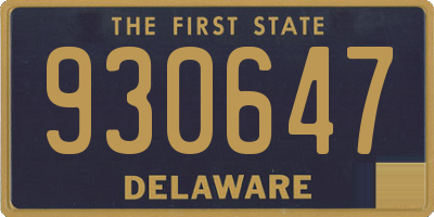 DE license plate 930647