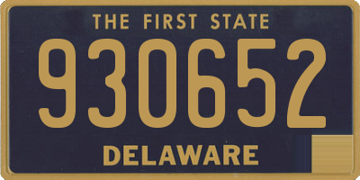 DE license plate 930652