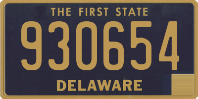 DE license plate 930654