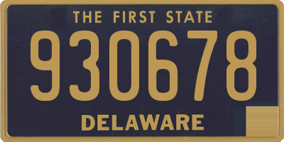 DE license plate 930678