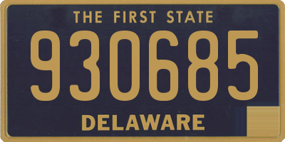 DE license plate 930685