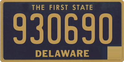 DE license plate 930690