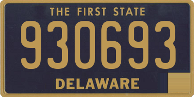 DE license plate 930693