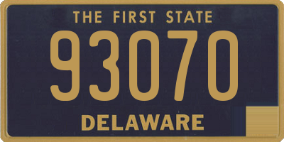 DE license plate 93070