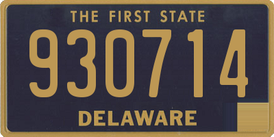 DE license plate 930714