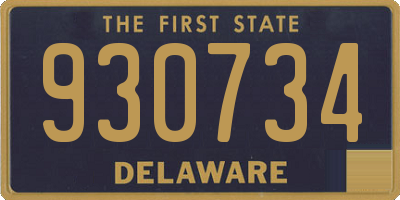 DE license plate 930734