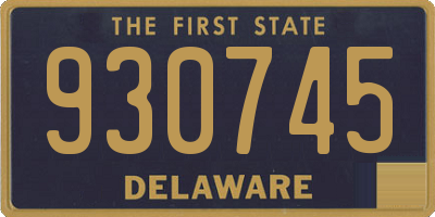 DE license plate 930745