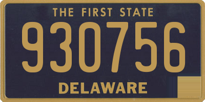 DE license plate 930756
