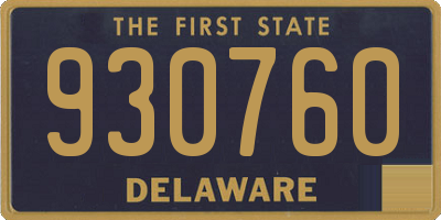 DE license plate 930760