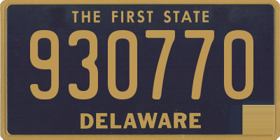 DE license plate 930770