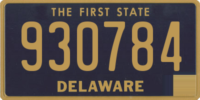 DE license plate 930784