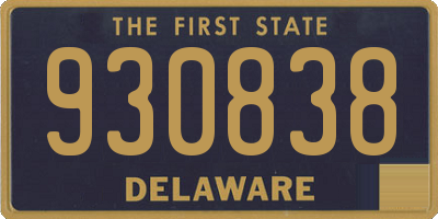 DE license plate 930838