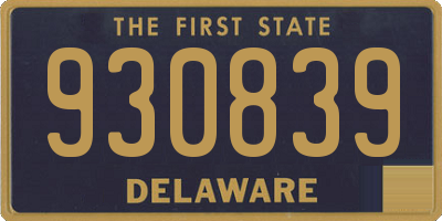 DE license plate 930839