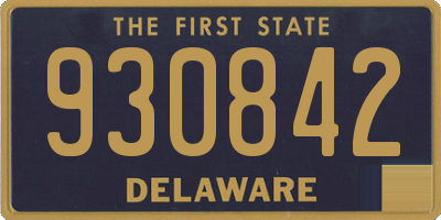 DE license plate 930842