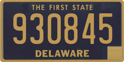 DE license plate 930845