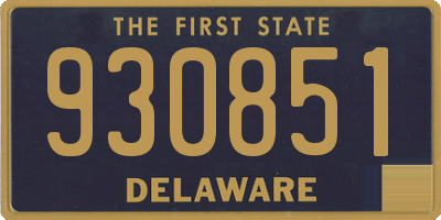 DE license plate 930851