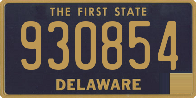DE license plate 930854