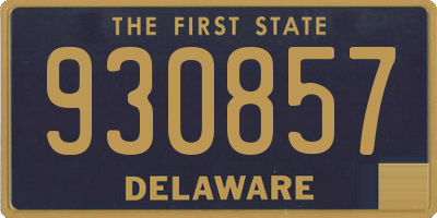 DE license plate 930857