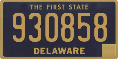 DE license plate 930858