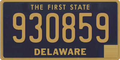 DE license plate 930859