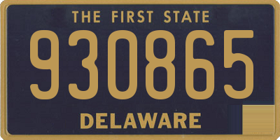 DE license plate 930865