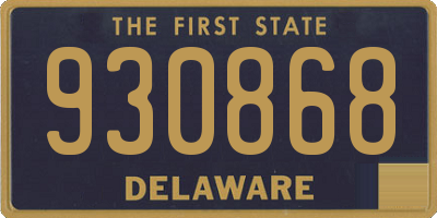 DE license plate 930868