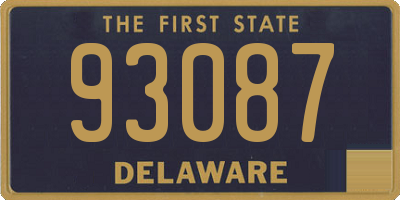 DE license plate 93087