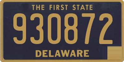 DE license plate 930872