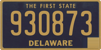 DE license plate 930873