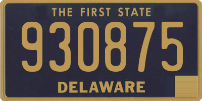DE license plate 930875