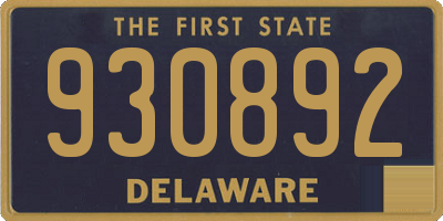DE license plate 930892