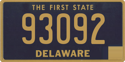 DE license plate 93092