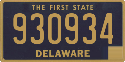 DE license plate 930934