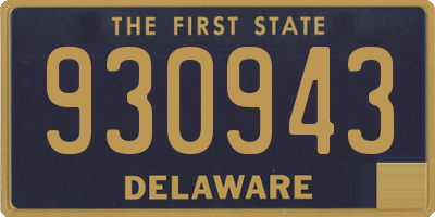 DE license plate 930943