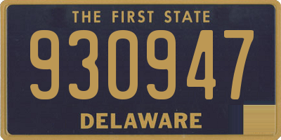 DE license plate 930947