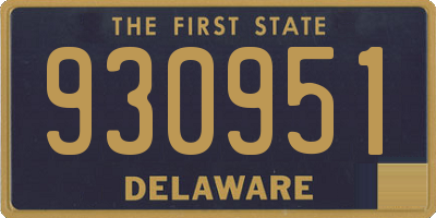 DE license plate 930951