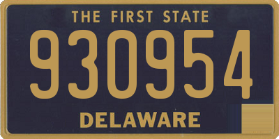 DE license plate 930954
